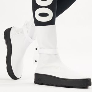 Nike Air Force 1 Sage White Black  Platform Boot 9